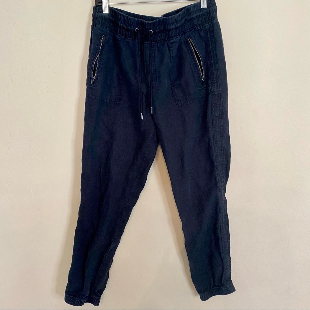 Athleta dark navy blue jogger pants size‎ 12 adjustable waist